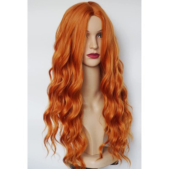Ginger Red -Dark Orange Wavy Wig - Picture 4 of 5